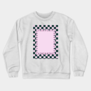 90s Checkerboard - Green Crewneck Sweatshirt